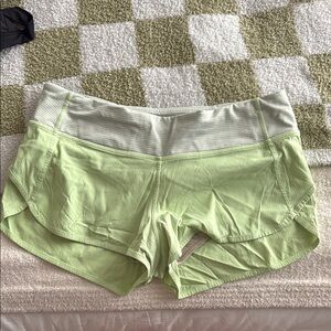 lululemon athletica Light Green Athletic Shorts